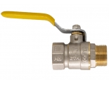 Кран газовый 1/2 "ВР/НР СТМ ГАЗ CGFMH полнопроходной, рукоятка стальная желтая