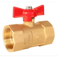 Кран шаровой 1/2"ВР/ВР ГАЛЛОП 130 Практик латунь, бабочка красная