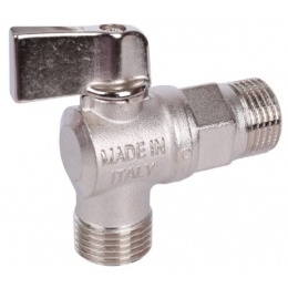 Кран шаровой угловой 1/2"НР/НР Stout для бытовой техники