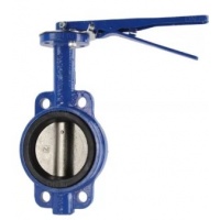 Затвор поворотный дисковый D100 PN16 EPDM межфланцевый, чугунный диск