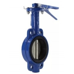 Затвор поворотный дисковый D50 PN16 EPDM межфланцевый, чугунный диск