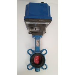 Затвор поворотный дисковый DN50 PN16 Tecofi VPI4448 с электроприводом PSR-E50 Automation 230VAC