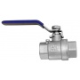 Кран шаровой 3/4"ВР/ВР NewKey нержавеющая сталь, PN64, рычаг синий