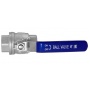 Кран шаровой 3/4"ВР/ВР NewKey нержавеющая сталь, PN64, рычаг синий