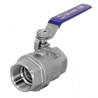 Кран шаровой 3/4"ВР/ВР NewKey нержавеющая сталь, PN64, рычаг синий