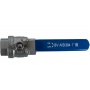 Кран шаровой 1"ВР/ВР NewKey нержавеющая сталь, PN64, рычаг синий