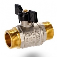 Кран шаровой 3/4"НР/НР Vieir стандартнопроходной, бабочка черная