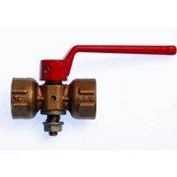 Кран трёхходовой для манометра 11б18бк(у)1 Ру16 Ду15 G1/2xM20x1,5 с рукояткой