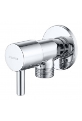 Вентиль угловой 1/2" НР/НР Aquatek, хром