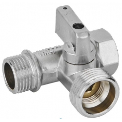 Кран шаровой трехпроходной 1/2"ВР х 3/4"НР х 1/2"НР Bugatti Miami для стиральных и п/моечных машин