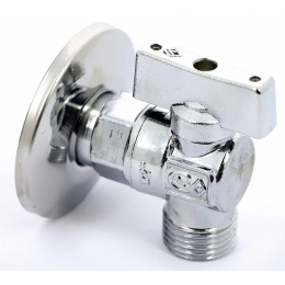 Кран шаровой угловой 1/2"НР/НР Bugatti Miami для бытовой техники