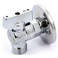 Кран шаровой угловой 1/2"НР/НР Bugatti Miami для бытовой техники