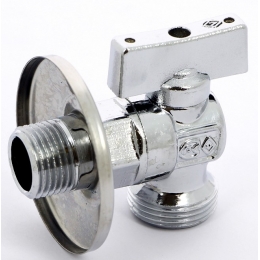 Кран шаровой угловой 1/2"НР х 3/4"НР Bugatti Miami для бытовой техники