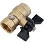 Кран шаровой для манометра 1/2"ВР х М20х1,5 LD PRIDE с бабочкой, со спуском