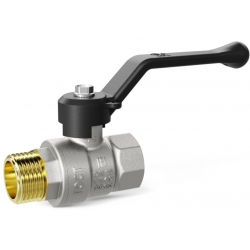 Кран шаровой 1/2"ВР/НР LD Pride рычаг черный