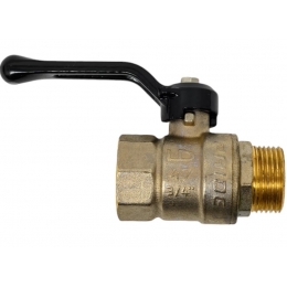 Кран шаровой 3/4"ВР/НР LD Pride рычаг черный