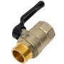 Кран шаровой 3/4"ВР/НР LD Pride рычаг черный