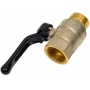 Кран шаровой 3/4"ВР/НР LD Pride рычаг черный