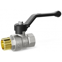 Кран шаровой 1"ВР/НР LD Pride рычаг черный