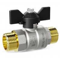 Кран шаровой 1/2"НР/НР LD Pride бабочка черная