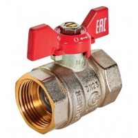 Кран шаровой 1 1/4"ВР/ВР Rommer бабочка красная