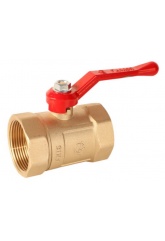 Кран шаровой 1 1/2"ВР/ВР ГАЛЛОП 120 Практик латунь, рукоятка красная