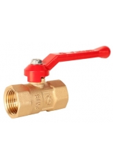 Кран шаровой 1/2"ВР/ВР ГАЛЛОП 120 Практик латунь, рычаг красный