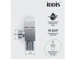 Кран шаровой угловой 1/2"НР/НР Iddis Optima Home, квадрат, для подключения сантехприборов