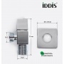 Кран шаровой угловой 1/2"НР/НР Iddis Optima Home, квадрат, для подключения сантехприборов
