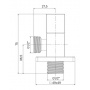 Кран шаровой угловой 1/2"НР/НР Iddis Optima Home, квадрат, для подключения сантехприборов