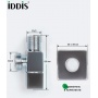 Кран угловой 1/2"НР х 3/4"НР Iddis Optima Home, квадрат, для подключения сантехприборов