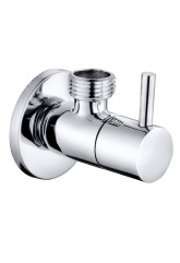 Кран шаровой угловой 1/2"НР/НР Iddis Optima Home, ручка, для подключения сантехприборов