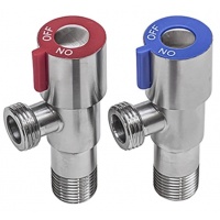 Кран угловой 1/2"НР/НР керамическая кран букса нержавеющая сталь Комплект 2шт