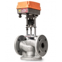 Клапан трехходовой смесительный Теплосила DN25, 8м³/ч с сервоприводом TSL-1600-25-1-230-IP67