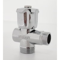 Вентиль трехпроходной 1/2"ВР х 3/4"НР х 1/2"НР  GERMANY