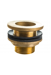 Штуцер сливной 1"нр латунный