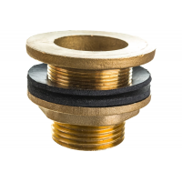 Штуцер сливной 1"нр латунный