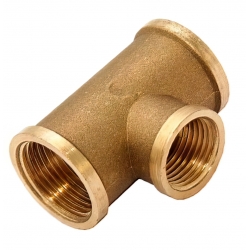 Тройник 1"вр х 3/4"вр х 1"вр переходной латунный