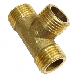 Тройник 1/2"нр латунный