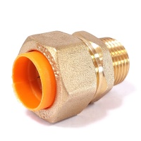 Соединение 15мм х 1/2"нр с диэлектриком Hydrosta для нержавеющей гофротрубы