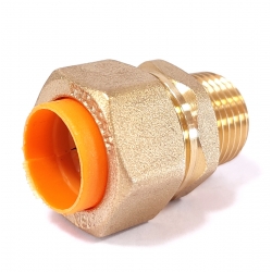 Соединение 15мм х 1/2"нр с диэлектриком Hydrosta для нержавеющей гофротрубы