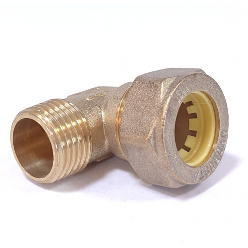 Угольник 15мм х 1/2"нр Hydrosta, для нержавеющей гофротрубы купить в интернет магазине Санрай73