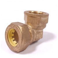 Угольник 25мм х 1"вр Hydrosta, для нержавеющей гофротрубы