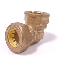 Угольник 15мм х 1/2"вр Hydrosta, для нержавеющей гофротрубы