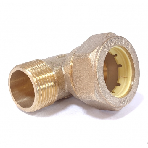 Угольник 20мм х 3/4"нр Hydrosta, для нержавеющей гофротрубы купить в интернет магазине Санрай73