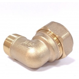 Угольник 20мм х 3/4"нр Hydrosta, для нержавеющей гофротрубы