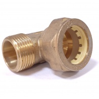 Угольник 25мм х 1"нр Hydrosta, для нержавеющей гофротрубы