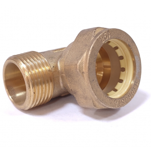 Угольник 25мм х 1"нр Hydrosta, для нержавеющей гофротрубы купить в интернет магазине Санрай73