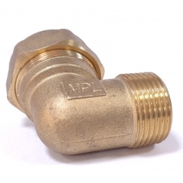 Угольник 25мм х 1"нр Hydrosta, для нержавеющей гофротрубы