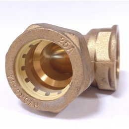 Угольник 25мм х 1"вр Hydrosta, для нержавеющей гофротрубы